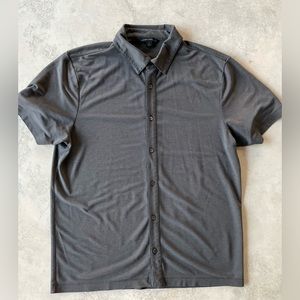 Banana Republic Casual Charcoal Short-Sleeve Shirt